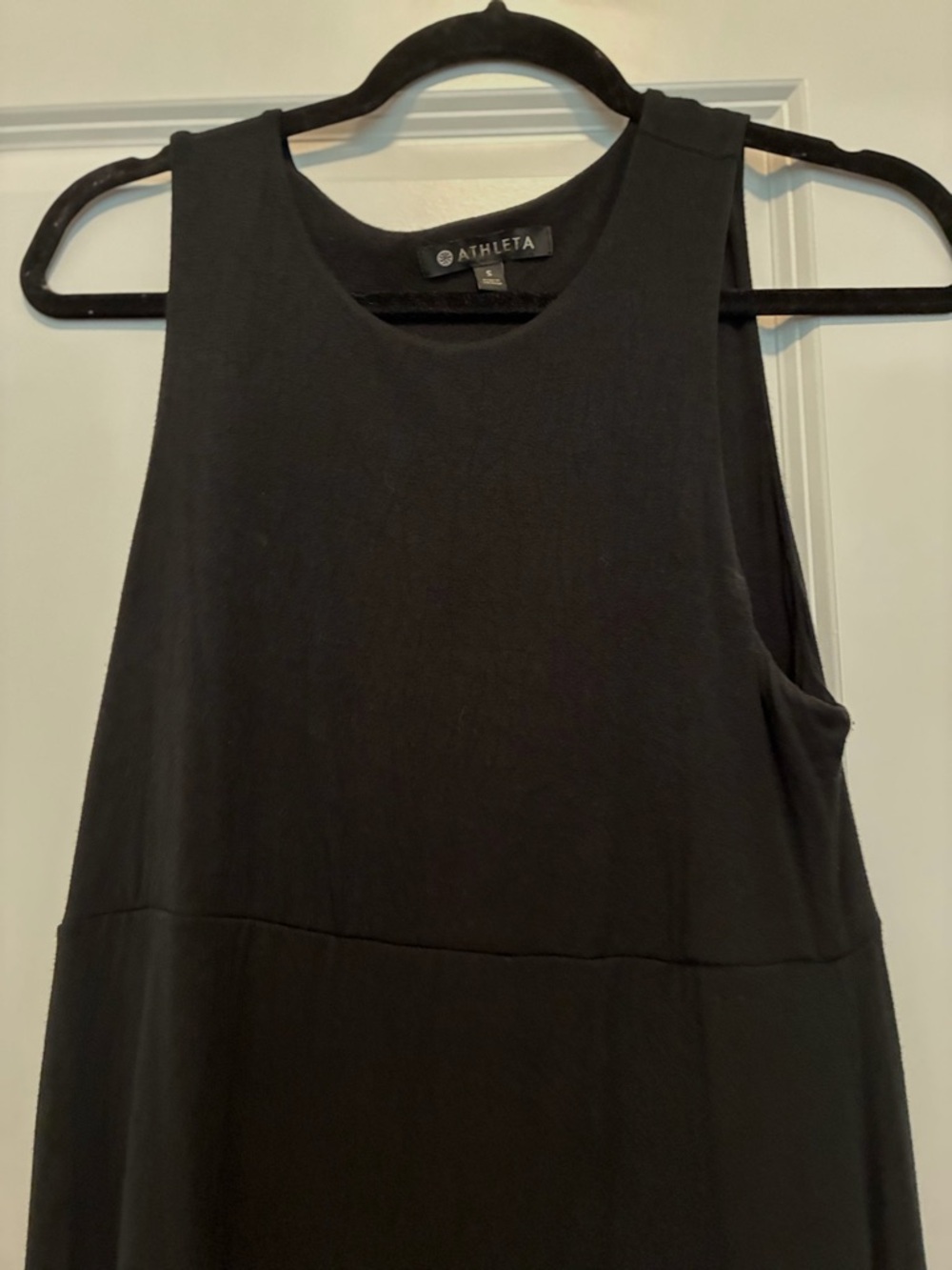 Athleta Black Sleeveless Midi Dress - Picture 3 of 6